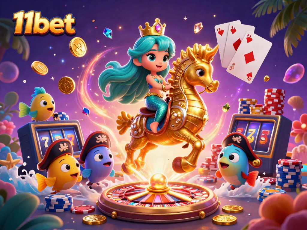 Win big at 11bet with thrilling games, including colorful characters and casino elements.